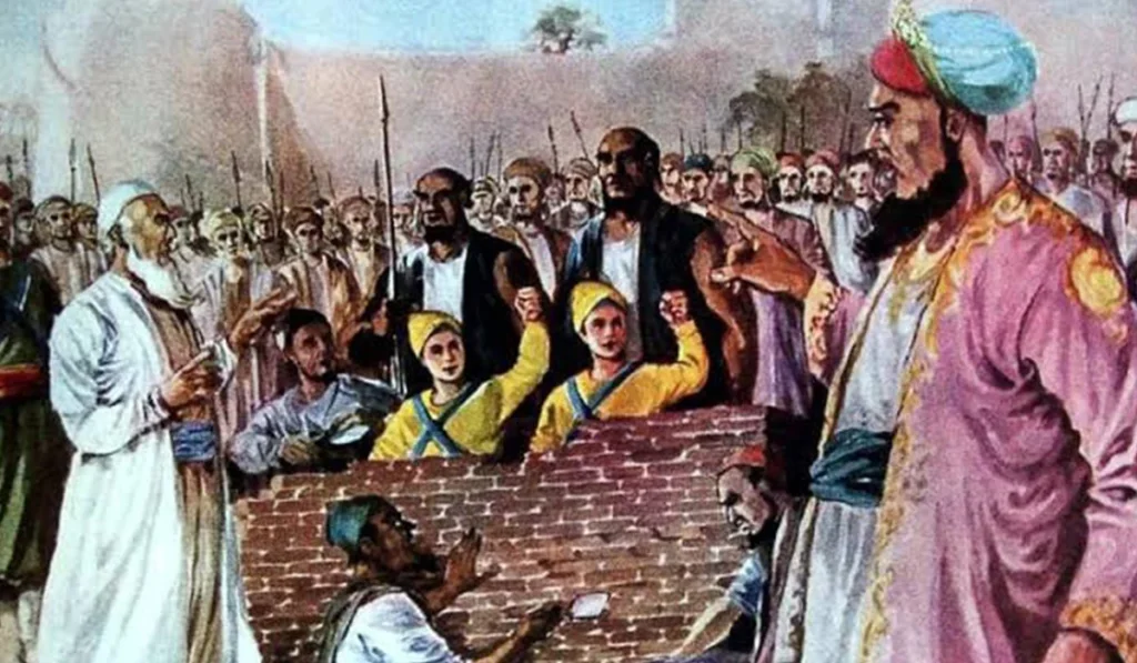 sahibzade bricked in walls