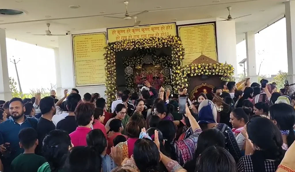 Flower Holi in ISKCON Temple