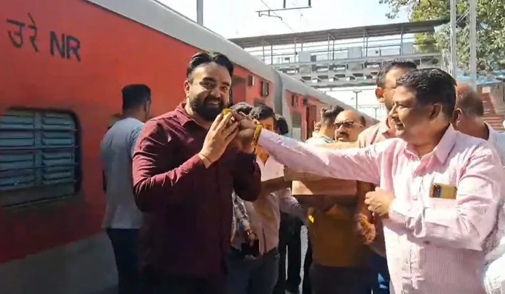 Railway station becomes a place of celebration