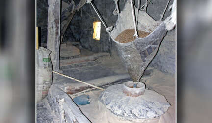 Water powered flour mill