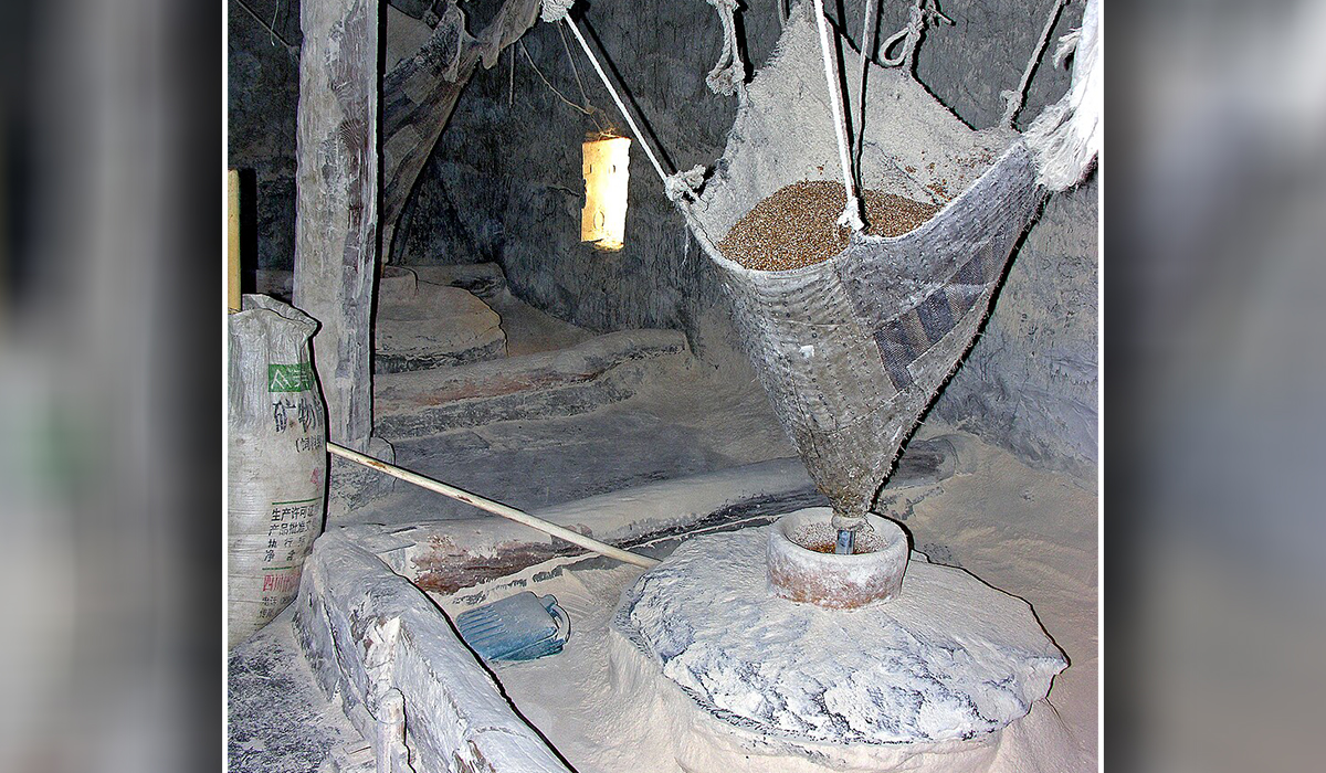 Water powered flour mill