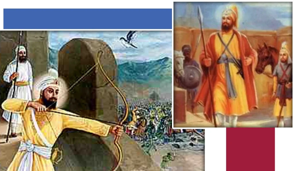 shot an arrow from Anandpur Sahib