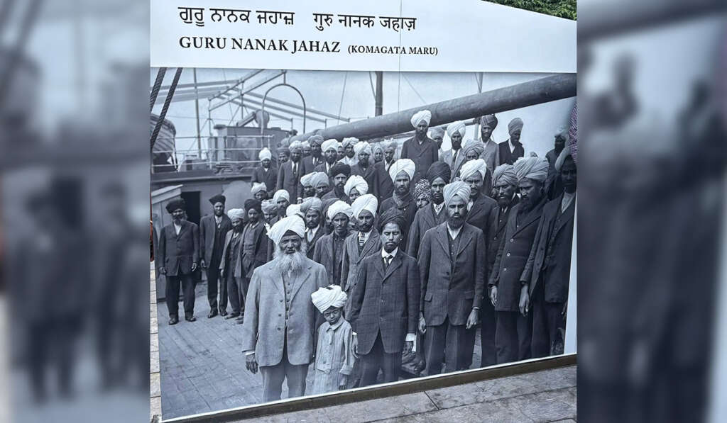 New signboard with Guru Nanak Jahaz installed at site on 23 May 2026. Photo courtesy Harpreet Singh Surrey BC Canada