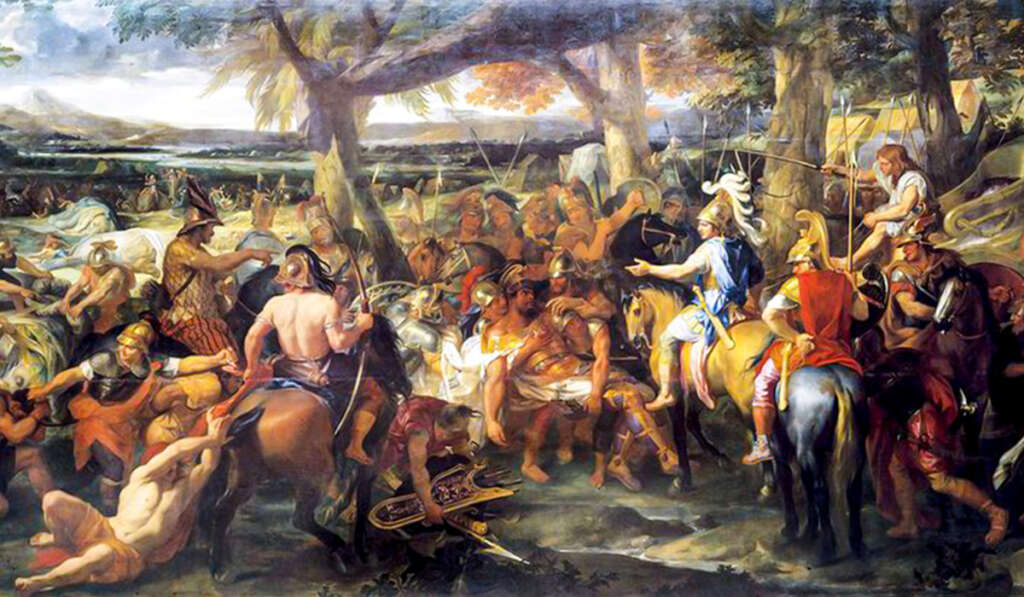 Bloody scene of the battlefield