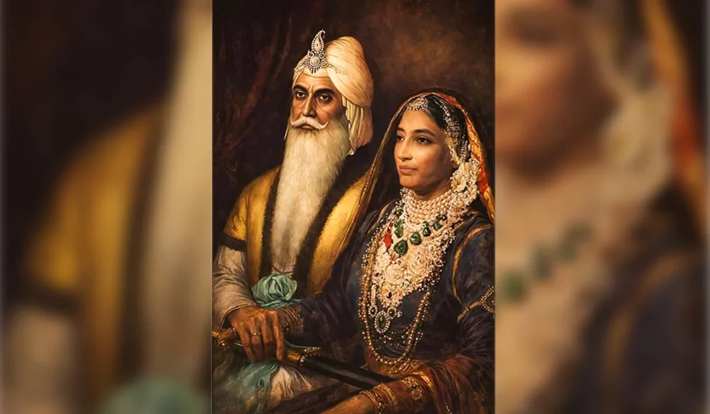Maharaja Ranjit Singh and Maharani Jind Kaur