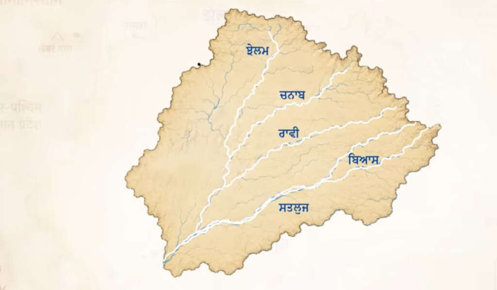 Punjab of five rivers