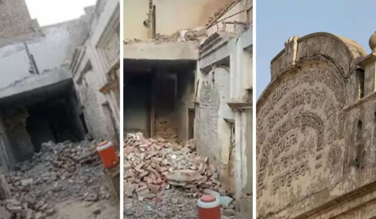 demolition of a historic gurdwara in Pakistan