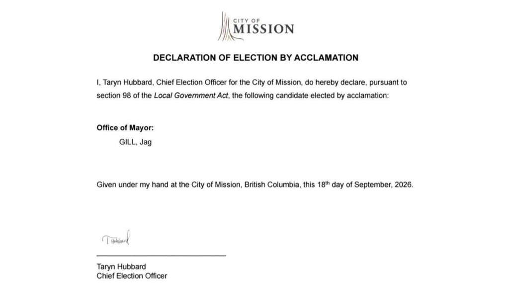 Declaration Of Election